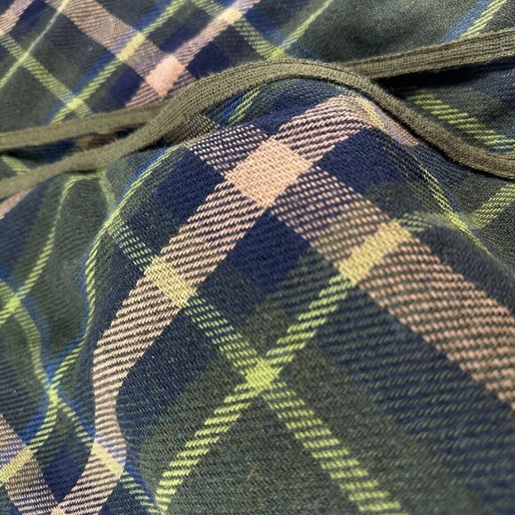 IKC Country Wear Cape Womens Italian Yarn Shawl Sweater Windowpane Plaid V Neck - Picture 5 of 13